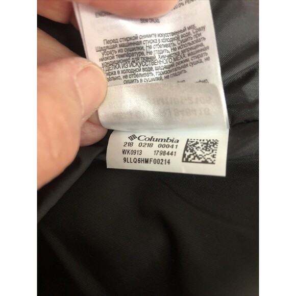 Columbia Women's MEDIUM L ay D Down II Omni Heat Jacket BLACK With Gray Fur EUC - Picture 14 of 16